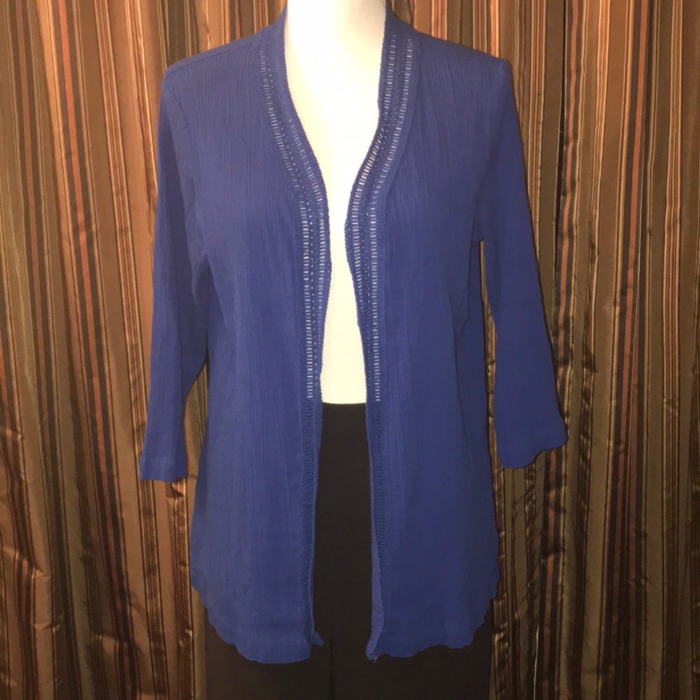 Open Front * Royal Blue cardigan * Denim & Co